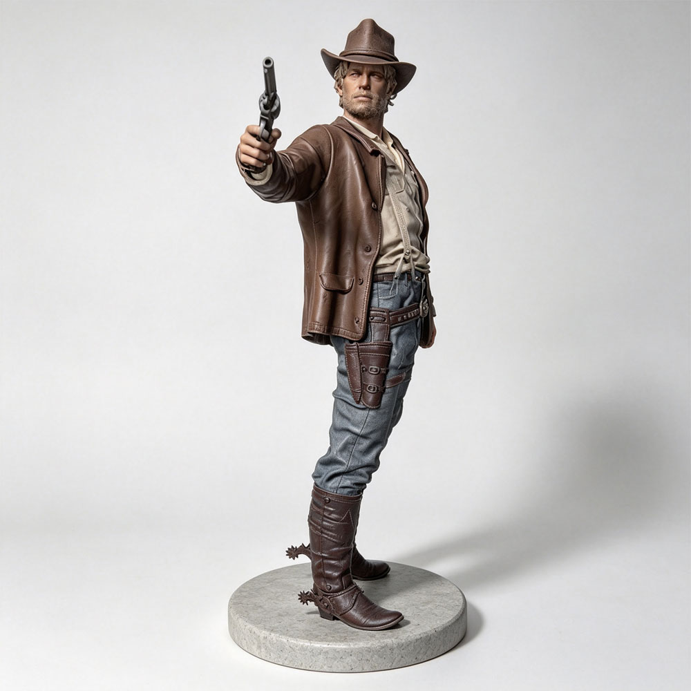 3D Printing Drawing - Figura de Cowboy do Oeste Red