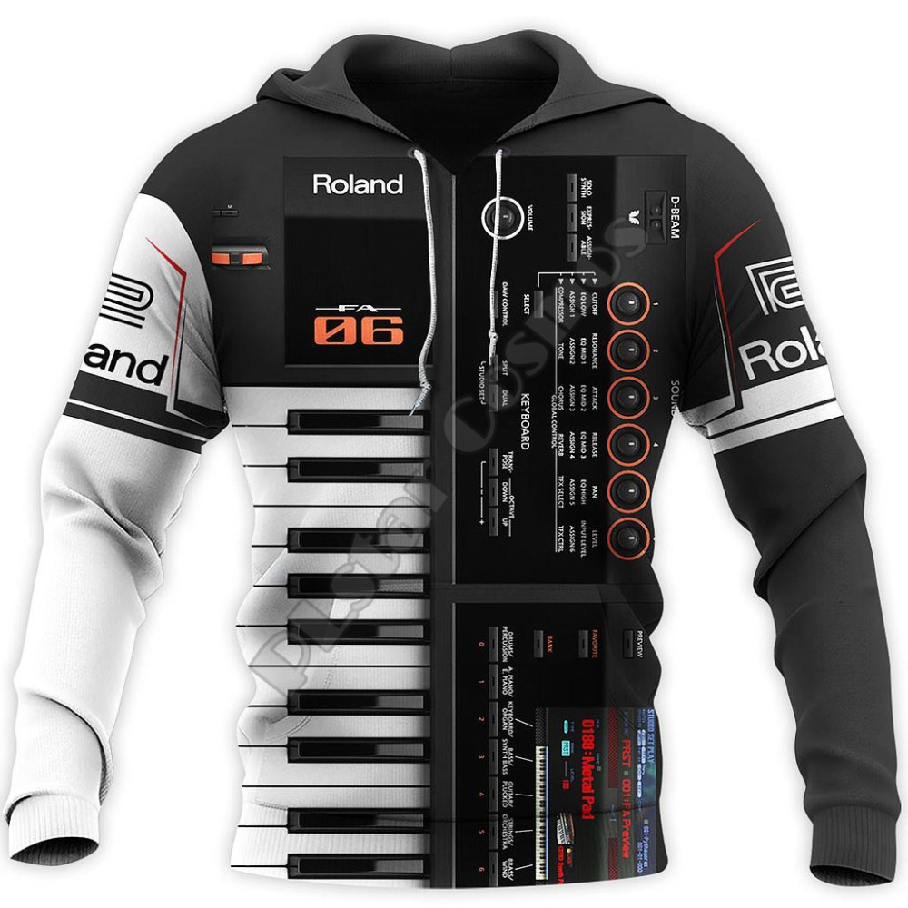 3D Printing Guitar - 3D Printed Music Hoodies para homens