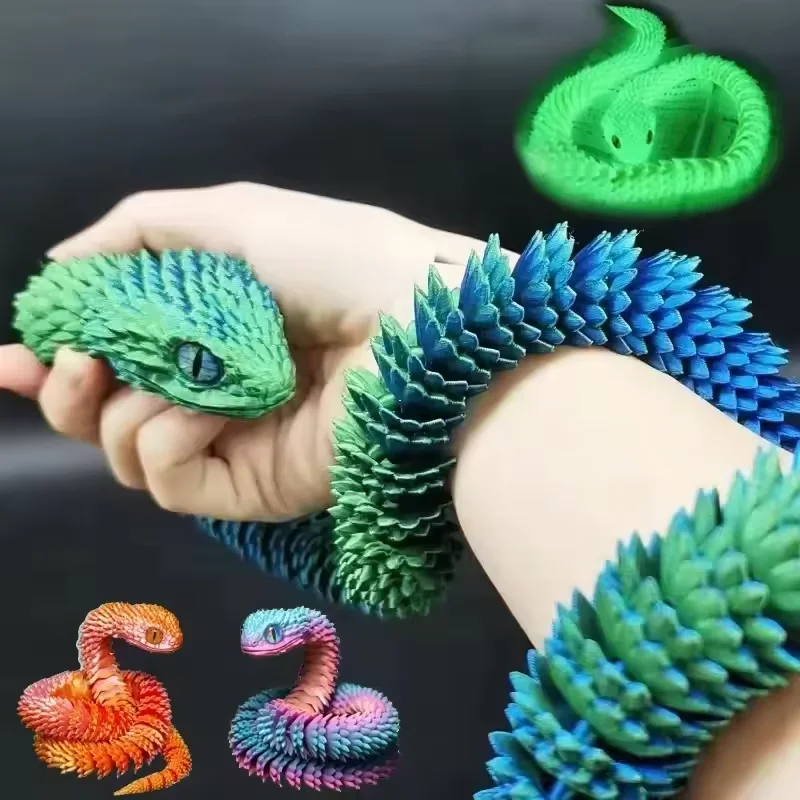 3D Printing Fidget Toys - 3d impresso cobra móvel conjunta brinquedo