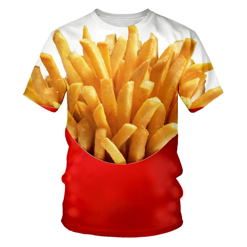 3D Printing Food - Camisetas Criativas com Estampa 3D de
