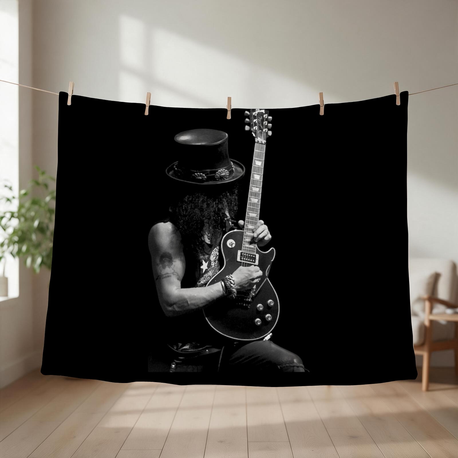 3D Printing Guitar - Manta de viagem grande, quente e