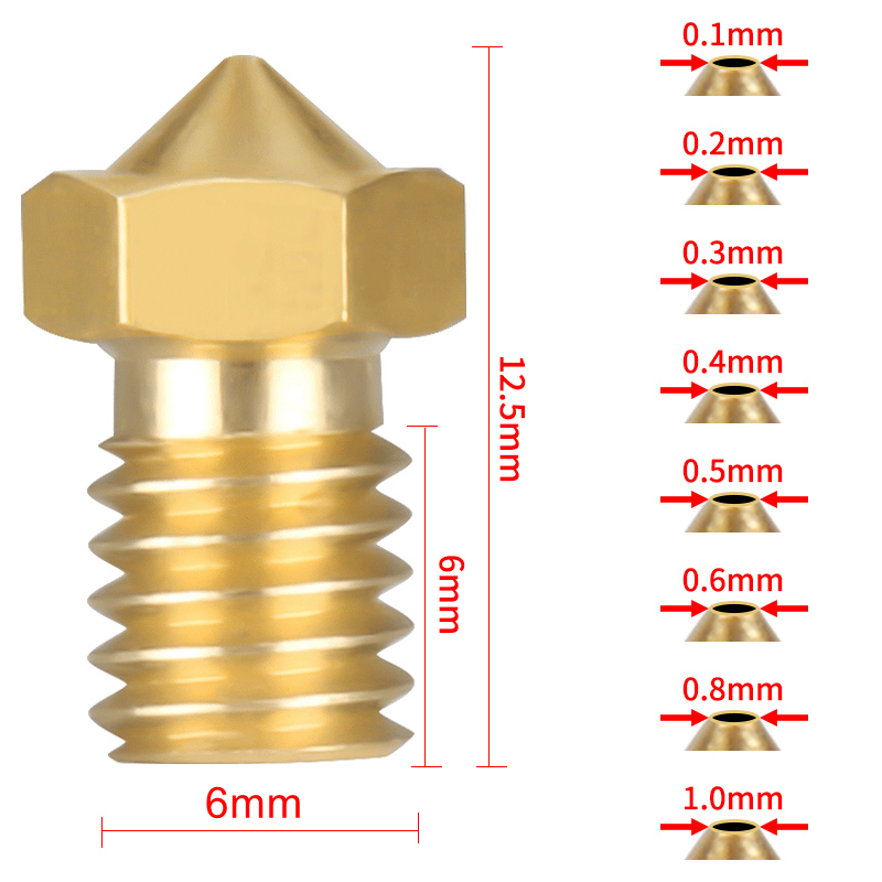 Bico Hotend E3D V6 V5 para Imp - 3D Printer Nozzle Brass avaliação e preço