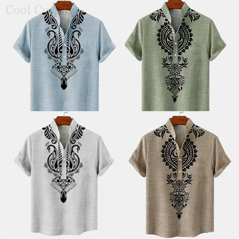 Camisa Henley Retro Masculina  - 3D Printing Quality avaliação e preço