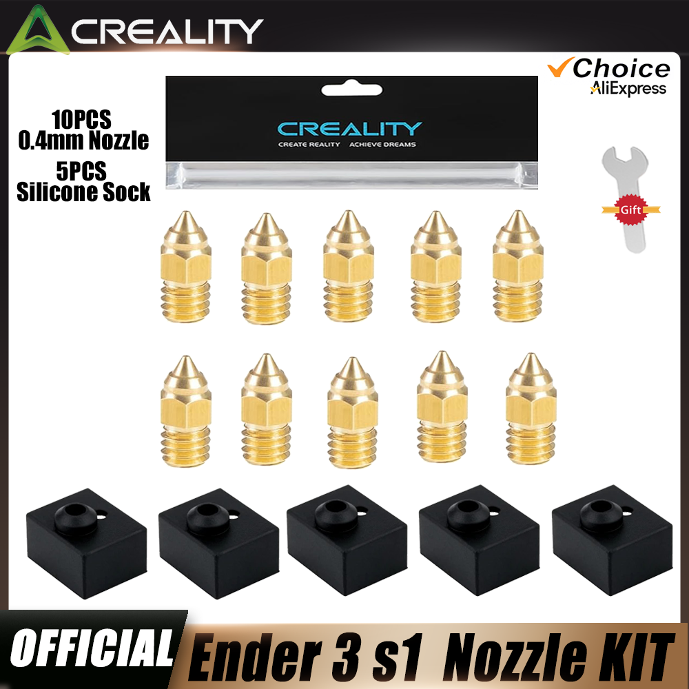 Creality 5pcs Ender 3 S1/Ender - 3D Printer Nozzle Brass avaliação e preço
