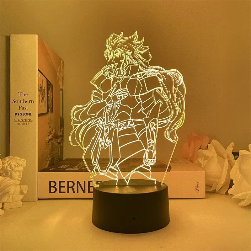 Quente saint seiya 3d led nigh - 3D Printing Lamp avaliação e preço