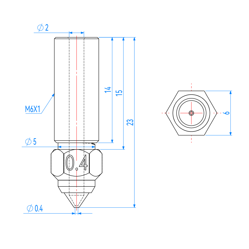 Bico para Creality K1 Max Ende - 3D Printer Nozzle Brass avaliação e preço