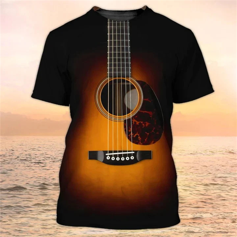 Camiseta com estampa de guitar - 3D Printing Guitar avaliação e preço