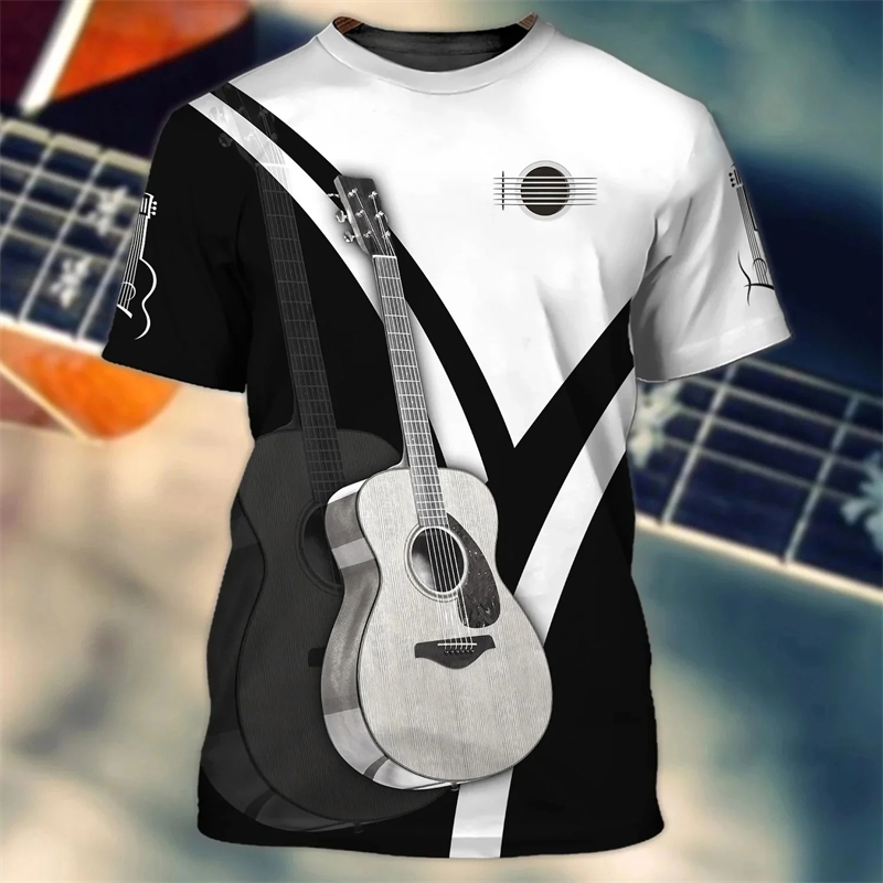 Camiseta 3D com estampa de gui - 3D Printing Guitar avaliação e preço