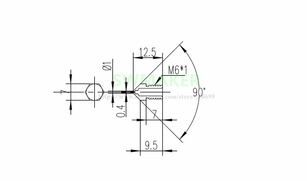 1 peça ultimaker2 um2 + bico d - 3D Printer Nozzle Brass avaliação e preço